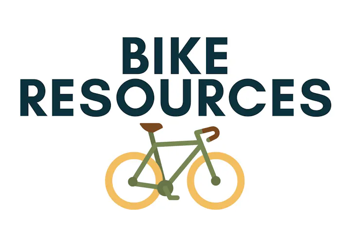 Text "BIKE RESOURCES" with a stylized bicycle below.