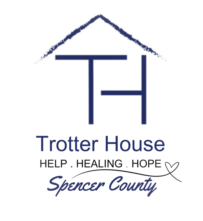 The image displays the logo for Trotter House in Spencer County, emphasizing "Help, Healing, Hope."