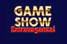 The image features the text "GAME SHOW Extravaganza!" in bold, colorful letters on a dark background.