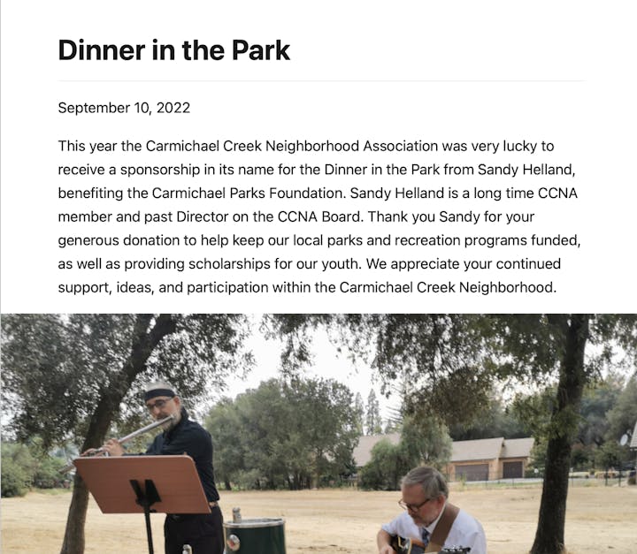 Man playing a flute in a park setting.