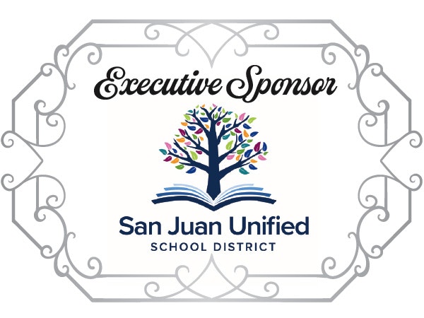 Executive Sponsor logo of San Juan Unified School District with a colorful tree.