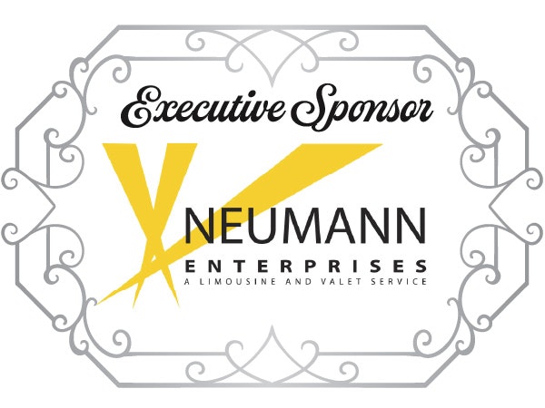 Logo of "Neumann Enterprises" as an executive sponsor, offering limousine and valet service, with decorative border.