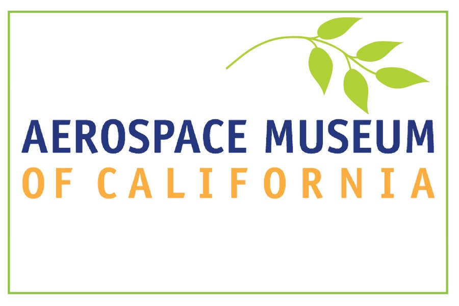 Aerospace Museum of California logo with green leaves design.