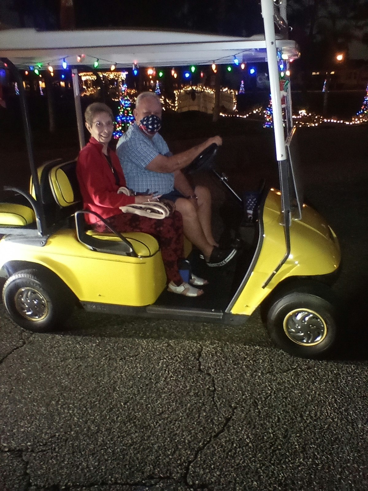 May contain: person, human, transportation, golf cart, vehicle, machine, and wheel