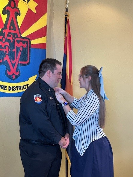 Captain Merz receives his badge 2-26-26