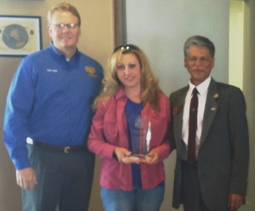 Chief Delfs with Alleyna Lassen and Chairman Castenada