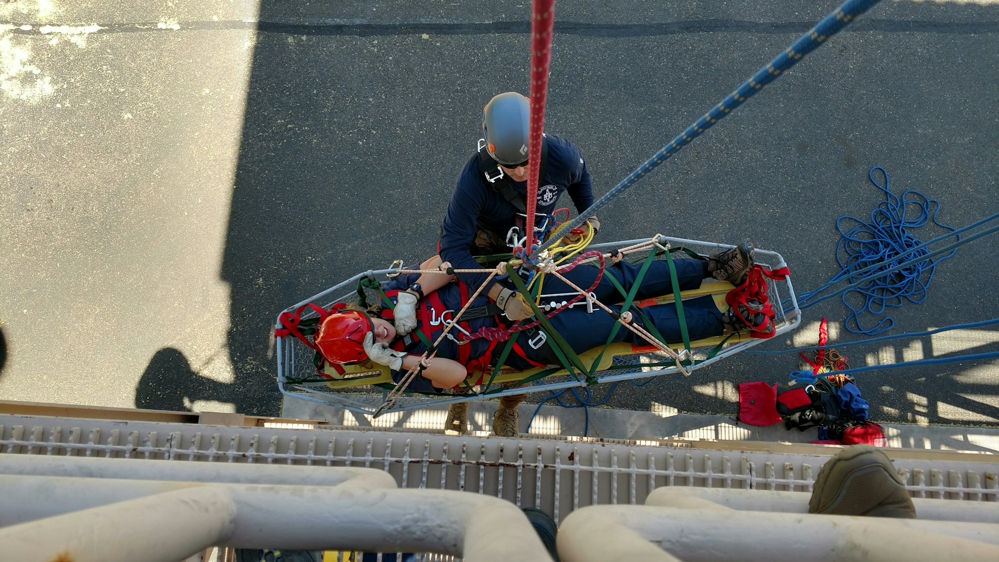 TRT - Rope Rescue training with a gurney