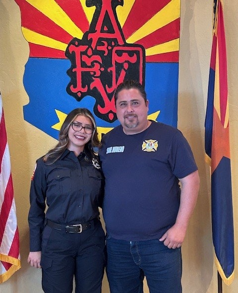 Firefighter Moreno with her Father 2-26-26