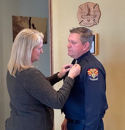 MaCaptain George badge pinning January 2021.