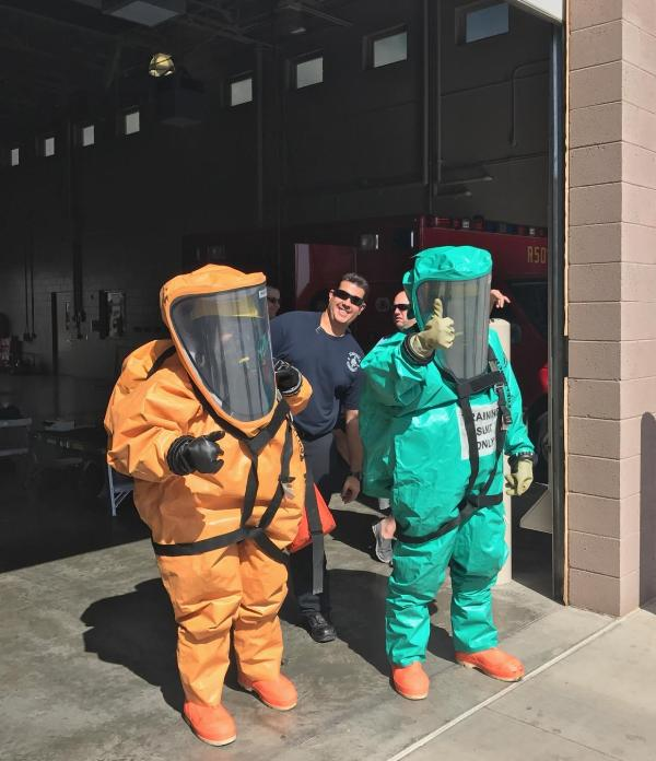 Firefighters in HazMat Gear