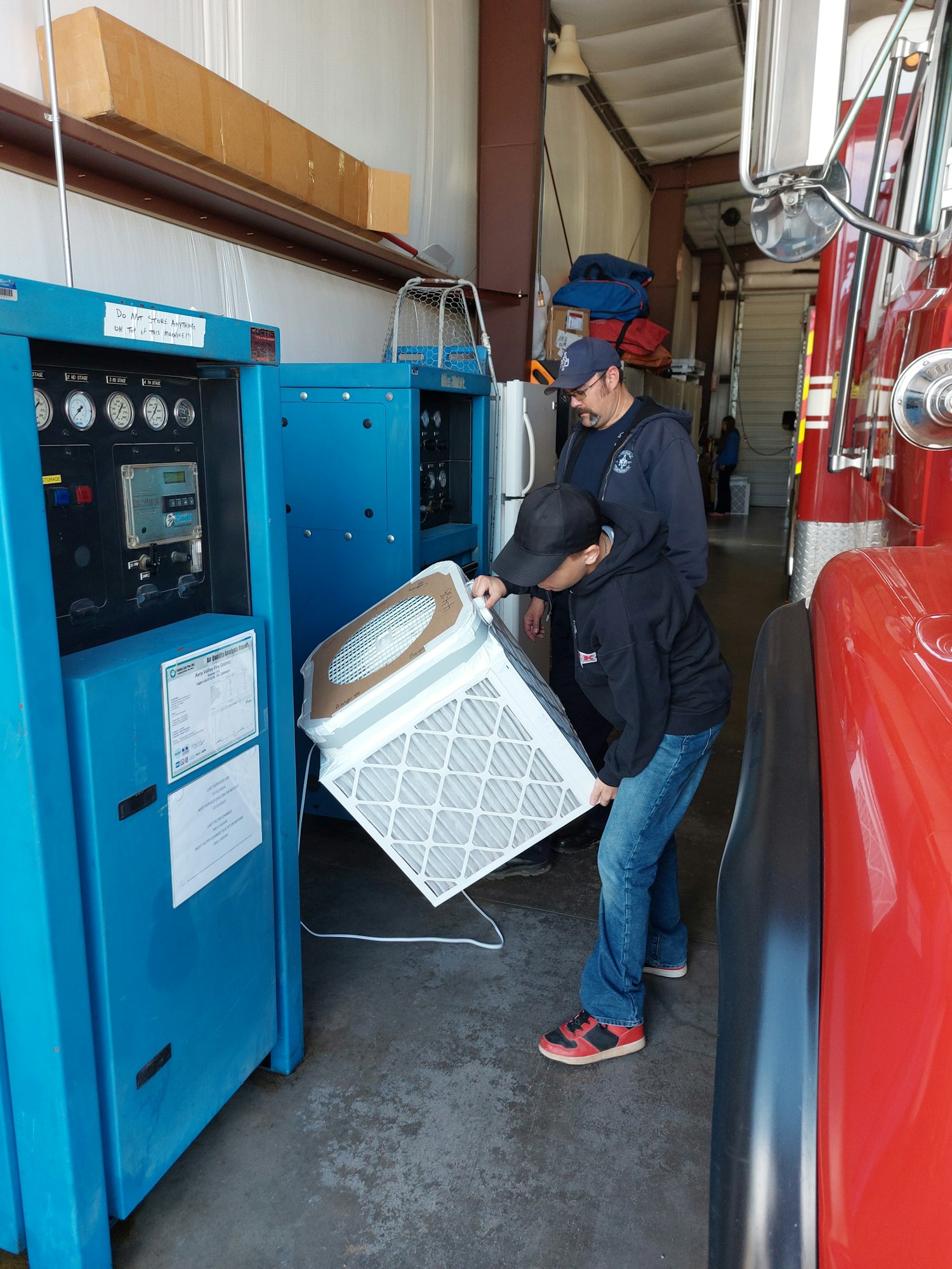 RR GATE students install Corsi-Rosenthal box at ST 194 March 2025