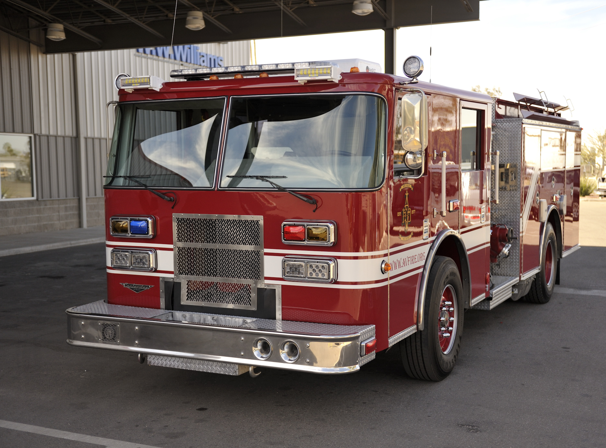 May contain: bumper, transportation, vehicle, fire truck, truck, lamp, machine, and wheel