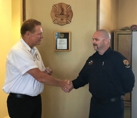 Firefighter Dave Collings promoted to Captain, August 2019