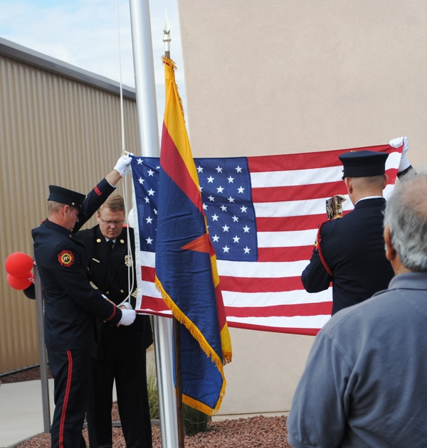 Raising the Flag at the ST 194 opening