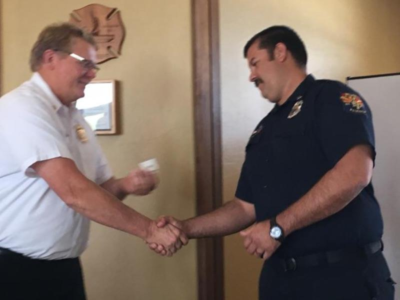 Captain Coody with Chief Delfs
