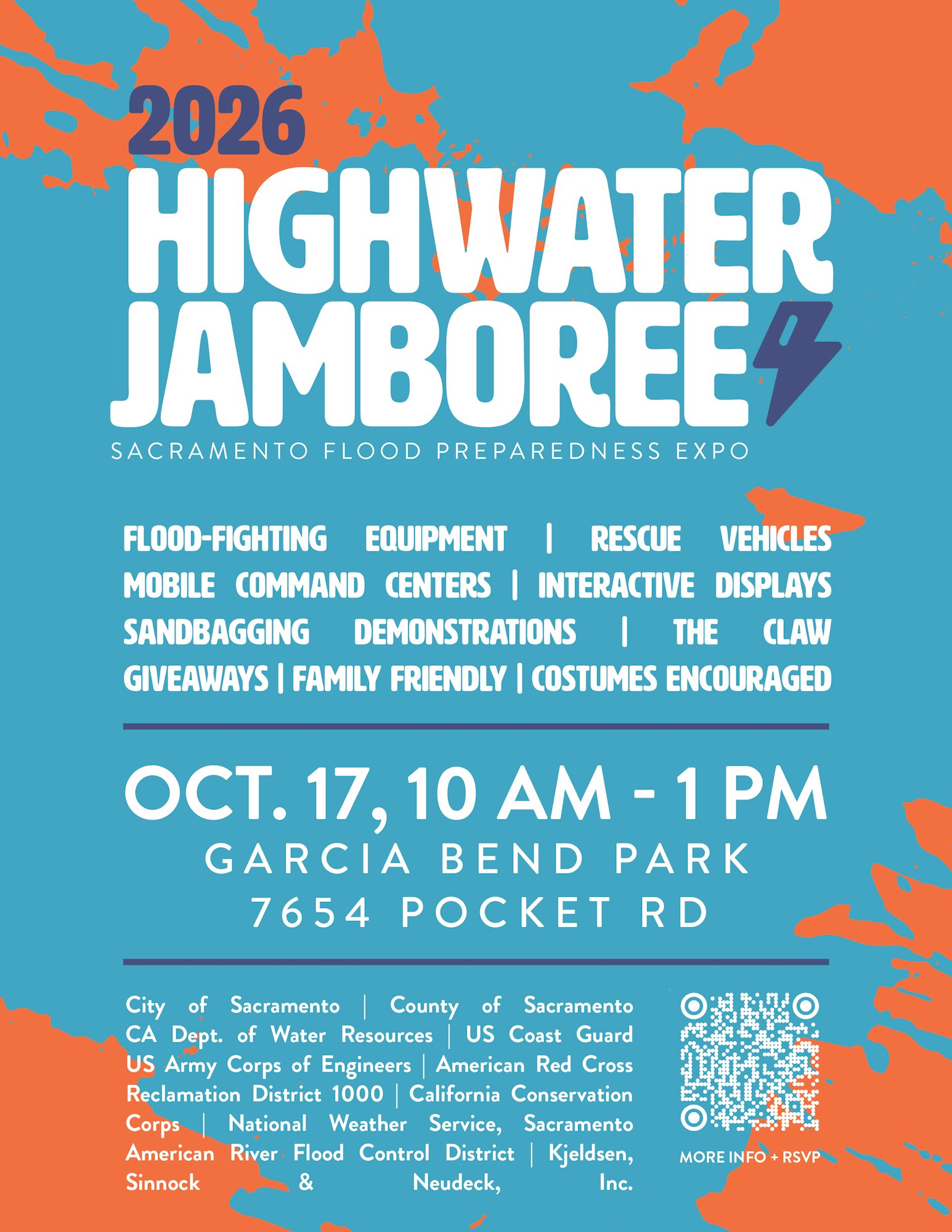 2026 High Water Jamboree on Oct 17, 10 AM-1 PM at Garcia Bend Park. Features flood preparedness, demonstrations, and family fun.