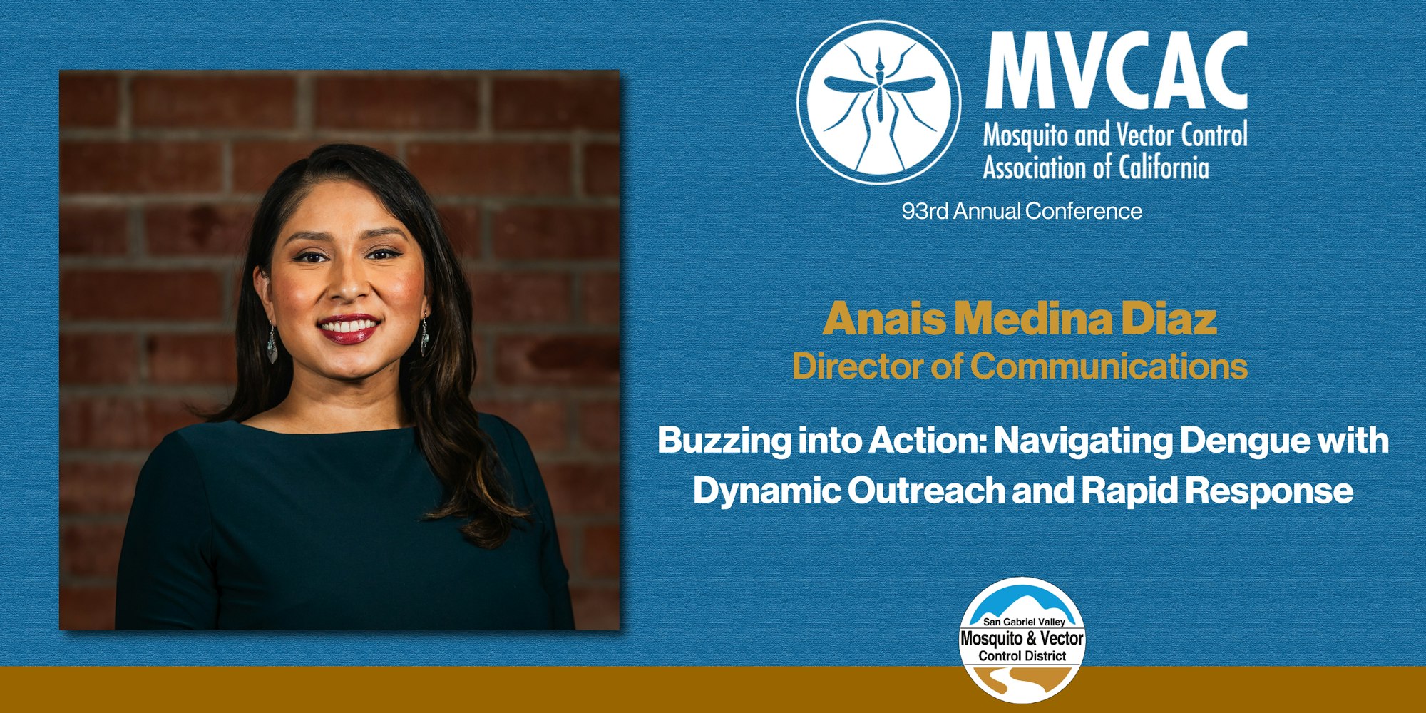 Anais Medina Diaz, Director of Communications, MVCAC Conference on Dengue outreach and response.