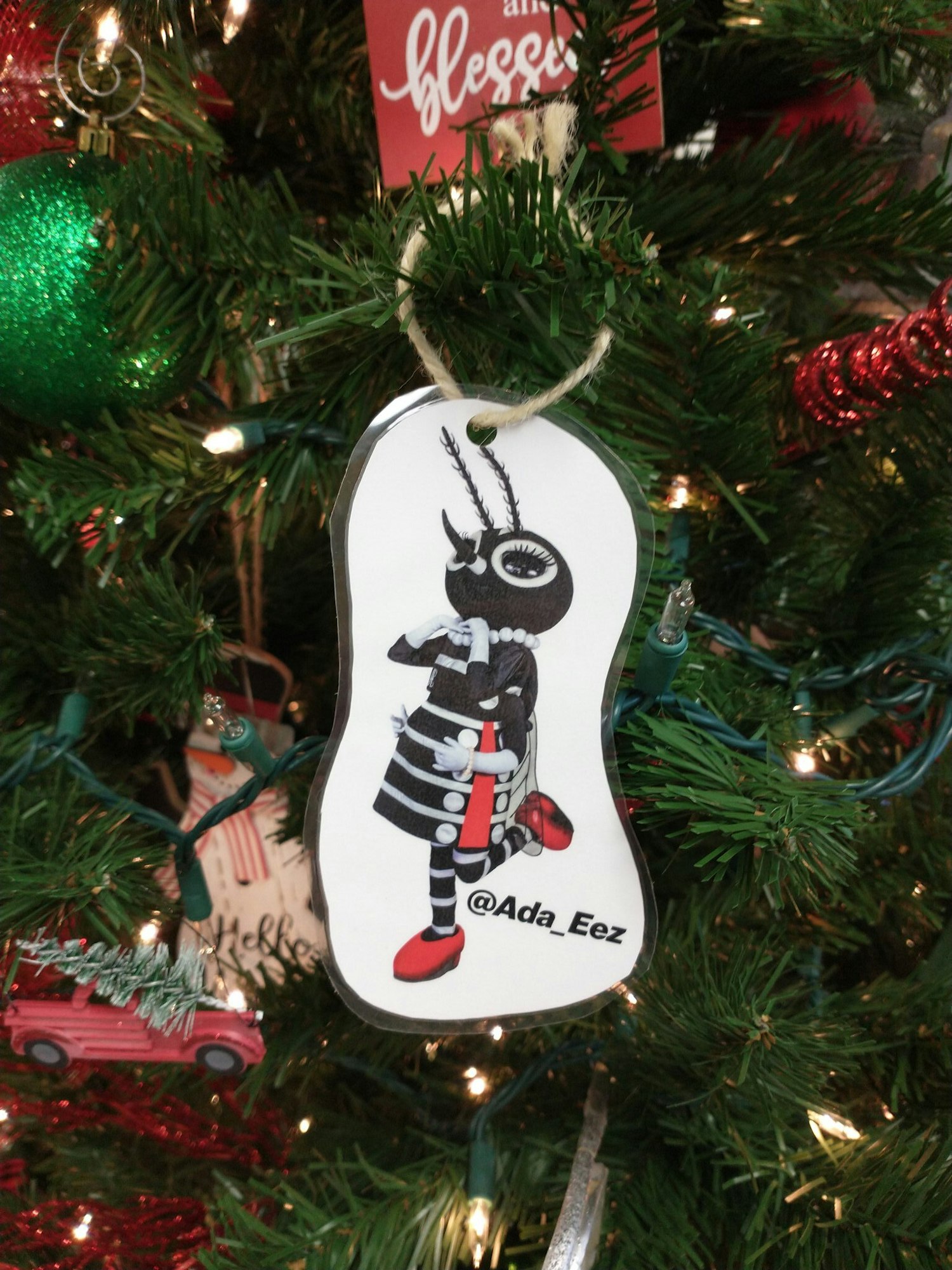 May contain: christmas tree, ornament, tree, and plant