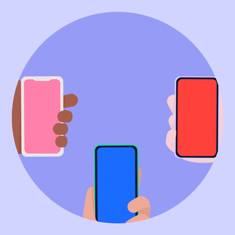iphones coming together with emojis