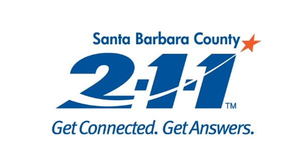 Santa Barbara County 2-1-1 logo with the slogan "Get Connected. Get Answers."