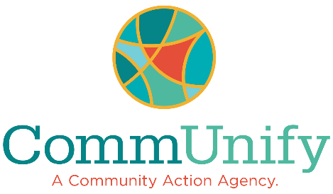 CommUnify logo with a colorful circular design and the text "A Community Action Agency."