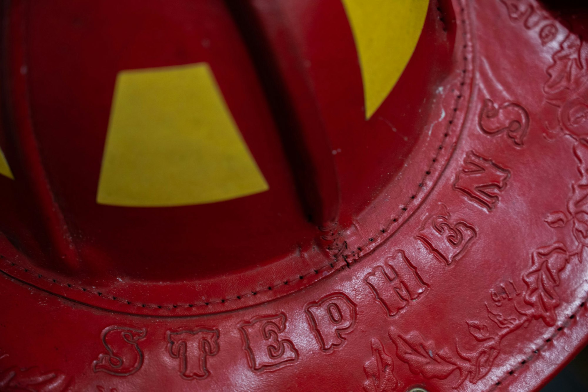 May contain: clothing, hardhat, and helmet