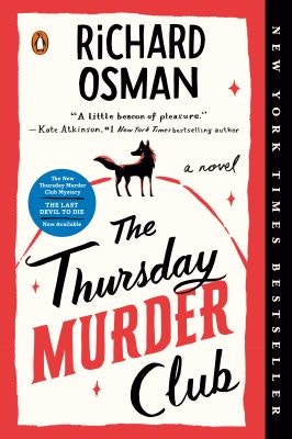 Cover of "The Thursday Murder Club" novel by Richard Osman, labeled as a New York Times Bestseller.