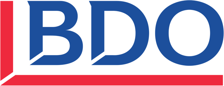 Logo with blue "BDO" text and a red underline on white background.