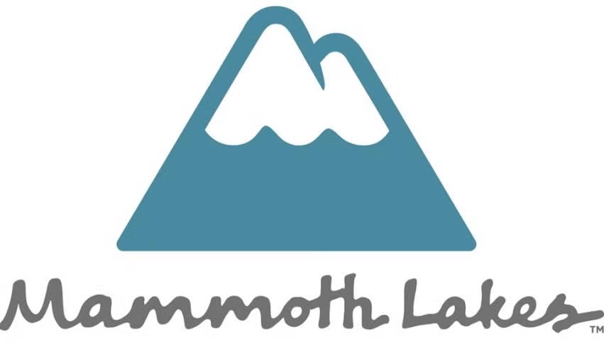 Blue mountain logo with text "Mammoth Lakes" below.