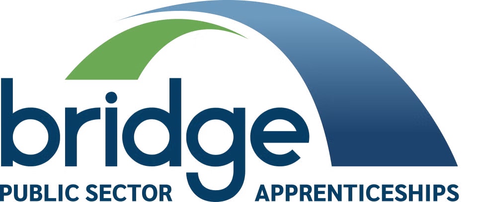 Logo for Bridge Public Sector Apprenticeships featuring a stylized bridge design.