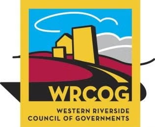 Logo of WRCOG with stylized buildings and hills, text "Western Riverside Council of Governments" below.