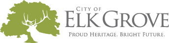 Logo of Elk Grove with a green tree and the tagline "Proud Heritage. Bright Future."