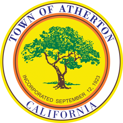 Seal of Atherton, California with a tree and the date of incorporation, September 12, 1923.