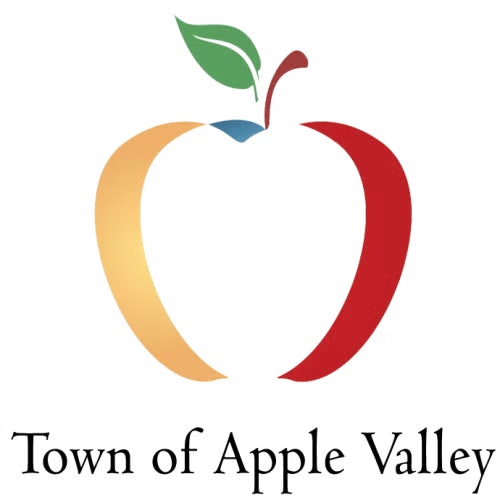 Logo of Town of Apple Valley featuring a stylized apple with colorful segments and a leaf.