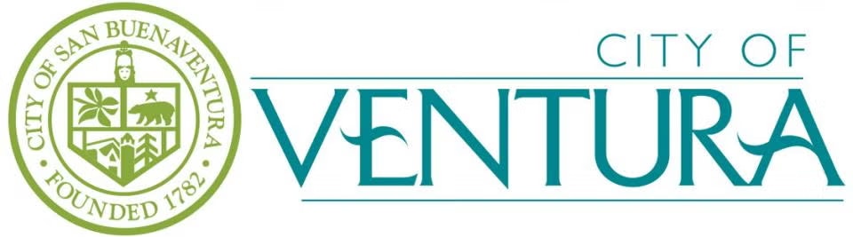 Seal and logo of the City of Ventura, California, featuring the text "CITY OF SAN BUENAVENTURA FOUNDED 1782" and "CITY OF VENTURA."