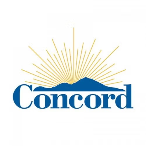 Concord logo with a blue mountain silhouette and yellow sunburst rays in the background.