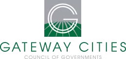 Logo of the Gateway Cities Council of Governments with a stylized "G" above and text below.