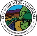 Seal of Los Altos, California with landscape imagery and text: "Incorporated December 1, 1952."