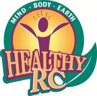 Logo with a stylized person and text: "Mind Body Earth" and "Healthy RC."