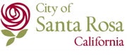 City of Santa Rosa, California logo with a stylized rose graphic.