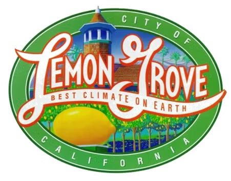 City of Lemon Grove, California logo with a lemon and the text "Best Climate on Earth."