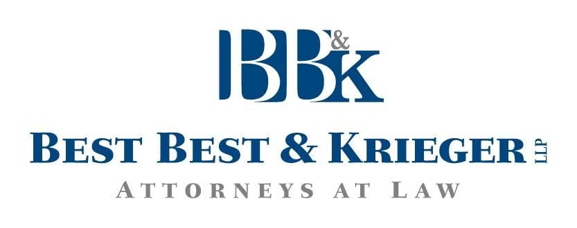 Logo with text "BB&K Best Best & Krieger LLP Attorneys at Law".