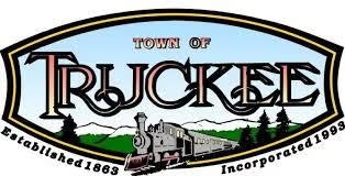 Logo of Town of Truckee with a train, mountains, and trees; text: "Established 1863" and "Incorporated 1993."