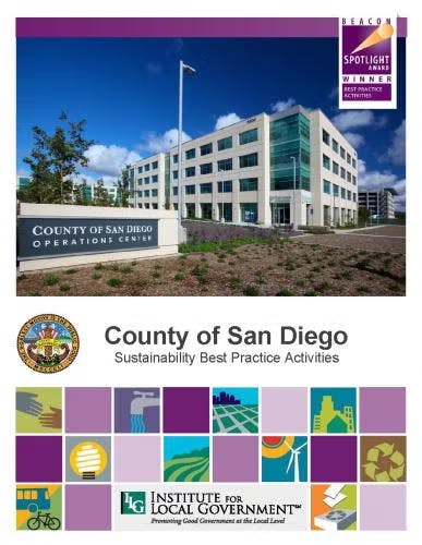 County of San Diego Operations Center image, "Sustainability Best Practice Activities" by Institute for Local Government.
