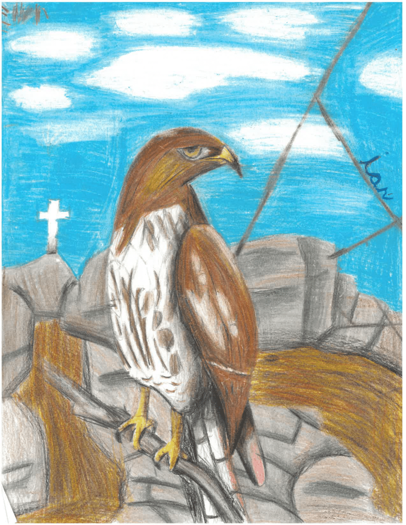 May contain: art, painting, animal, beak, and bird