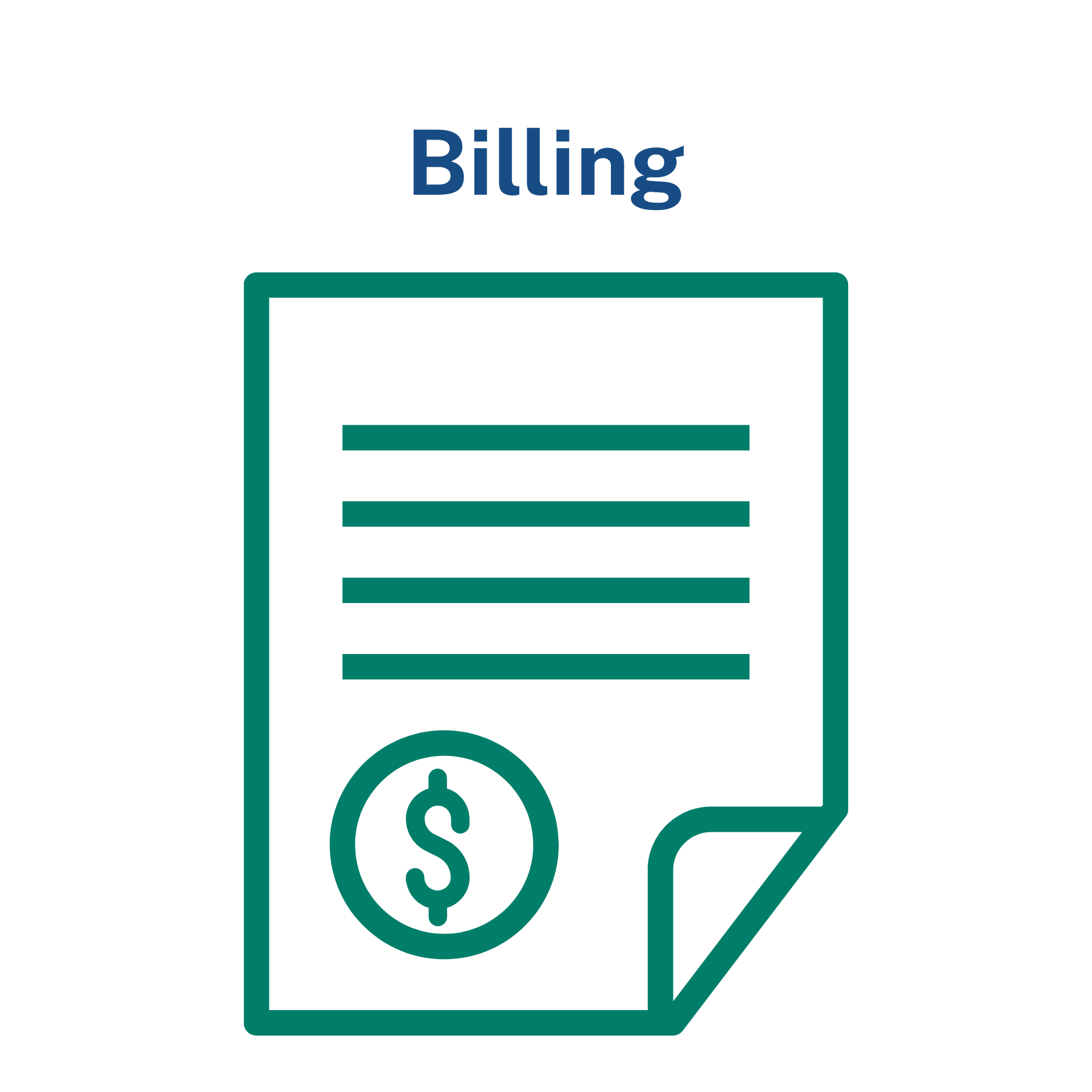 An image showing a billing statement with a dollar sign, indicating financial information or transactions.