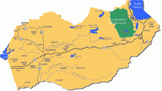 map of El Dorado County