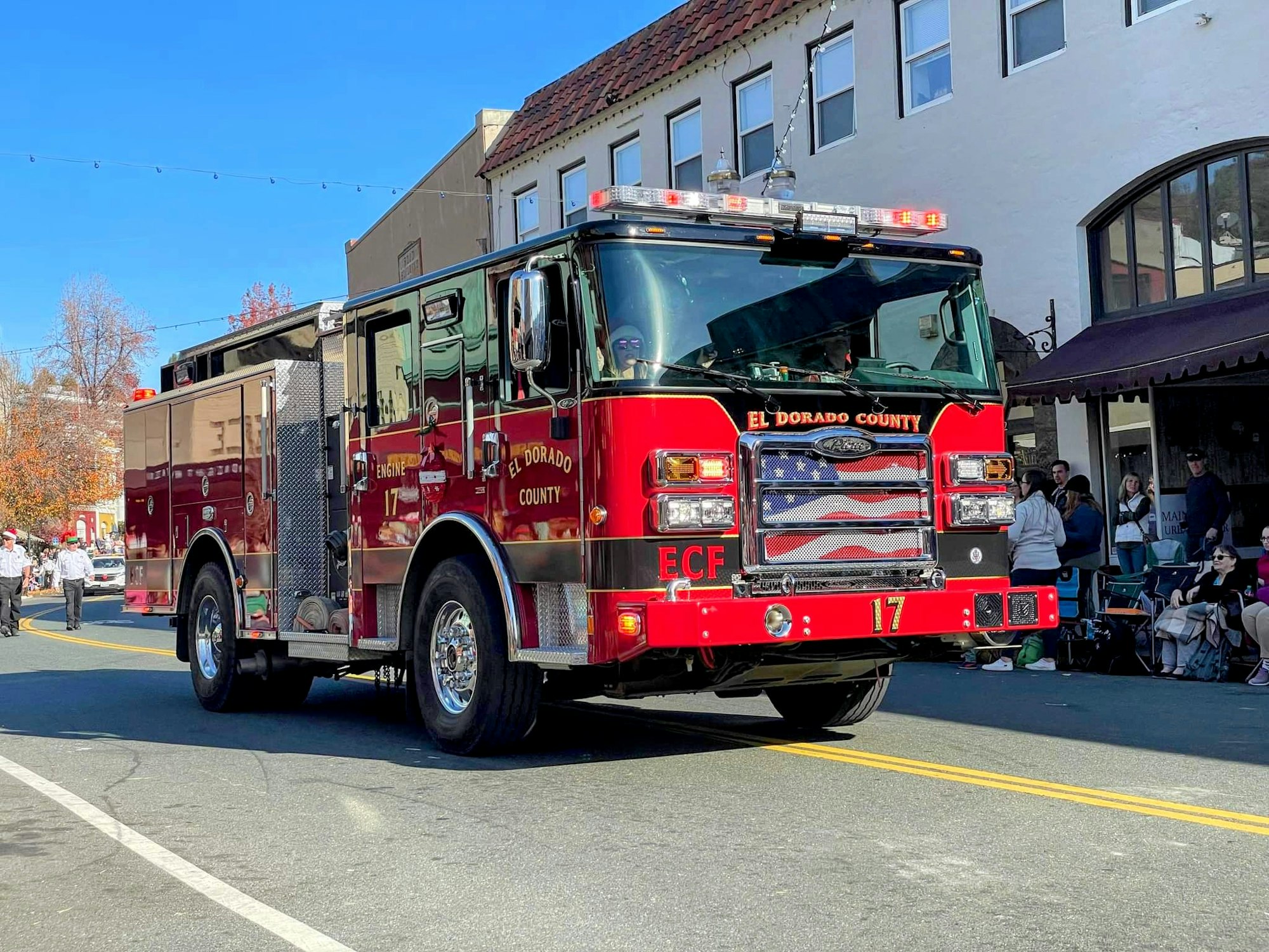 May contain: person, human, truck, vehicle, transportation, and fire truck