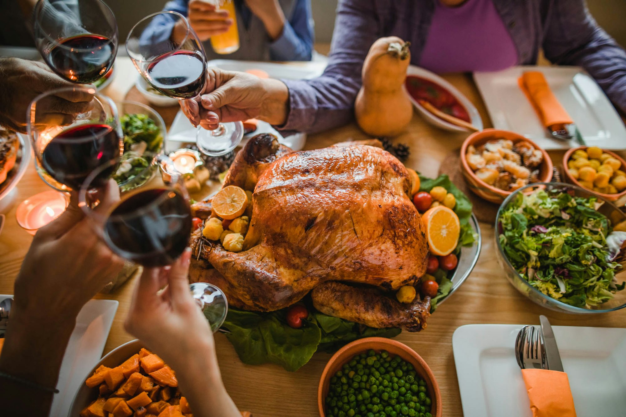 May contain: dinner, supper, food, roast, meal, turkey dinner, person, human, sunglasses, accessories, and accessory