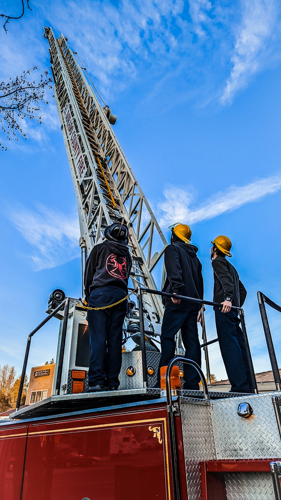 May contain: person, human, and construction crane